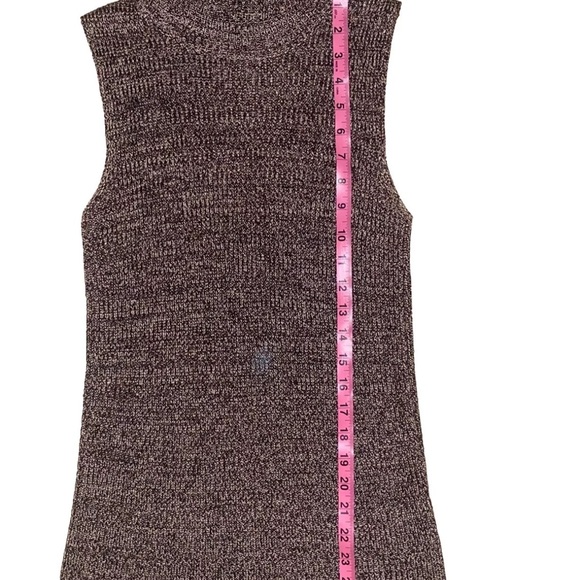 Linda Allard Ellen Tracy Wool & Silk Sleeveless Knit Turtleneck Sweater Small P - Picture 4 of 5